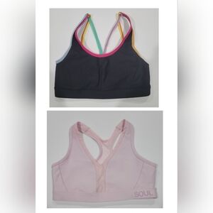 Soul By Soul Cycle Sports Bras Set Size Medium - Black and Pink